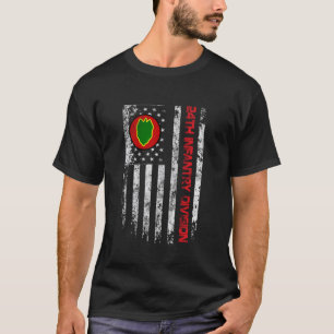 Camiseta Bandeira Americana 24ª Divisão de Infantaria Milit