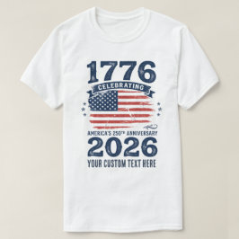 Camiseta Bandeira Americana 250º Aniversário de 1776