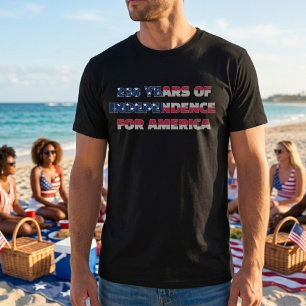 Camiseta Bandeira Americana 250 Anos de Independência