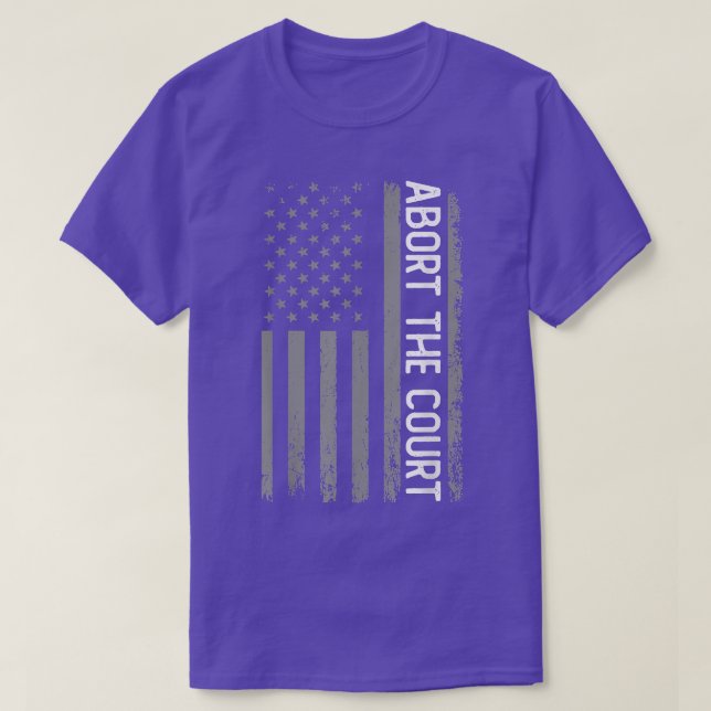 Camiseta Bandeira Americana 4 de julho Abortar o tribunal (Frente do Design)