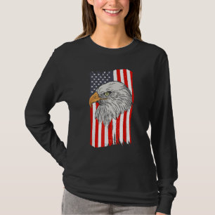 Camiseta Bandeira Americana 4 De Julho Águia Patriótica EUA