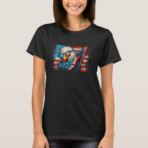 Camiseta Bandeira Americana 4 de julho Boys Patriotic Bald
