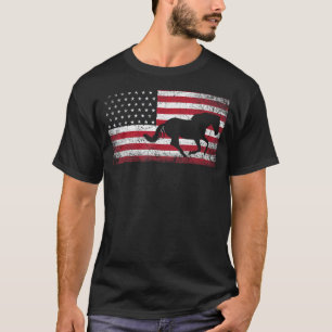 Camiseta Bandeira Americana 4 de Julho Cavalo Patriótico Vi