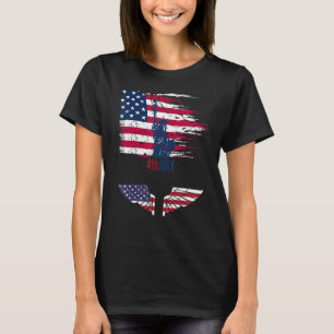 Camiseta Bandeira Americana 4 De Julho Estátua Da Liberdade