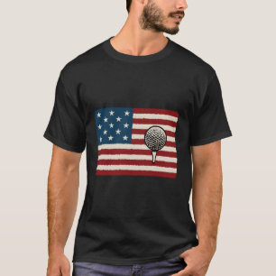 Camiseta Bandeira Americana 4 De Julho EUA Patriótico Golfe