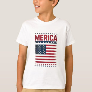 Camiseta Bandeira Americana 4 de Julho Merica