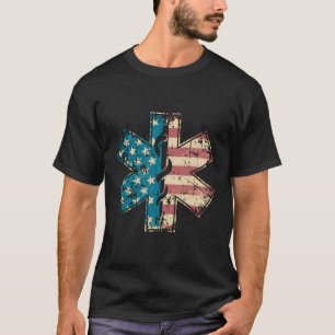 Camiseta Bandeira Americana 4 De Julho Patriot Emt Paramedi