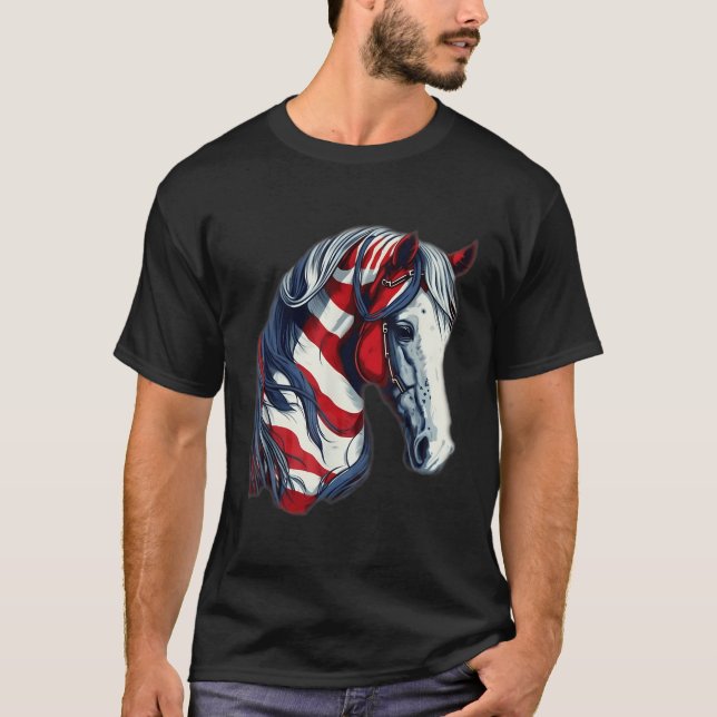 Camiseta Bandeira Americana 4 De Julho Patriótica (Frente)