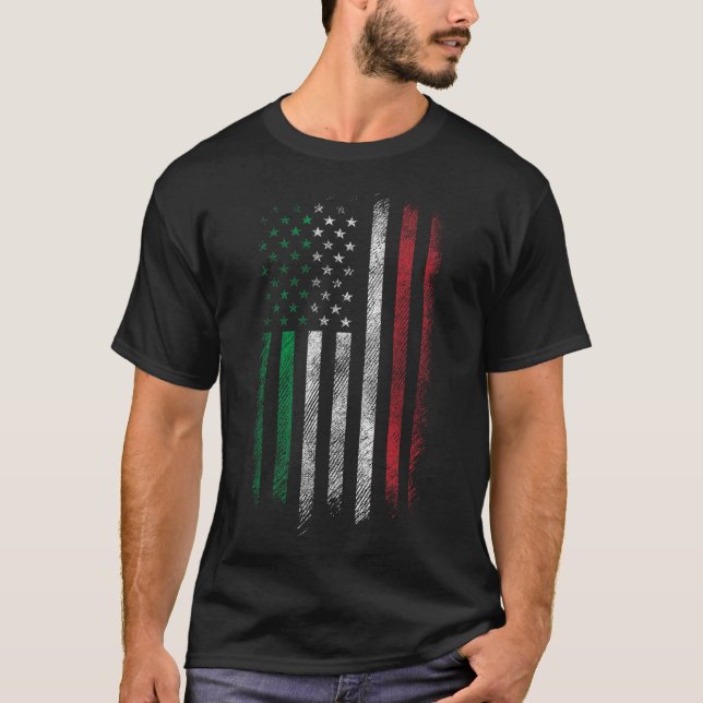 Camiseta Bandeira Americana 4 De Julho Patriótico Italiano  (Frente)