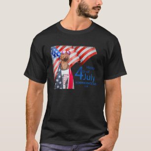 Camiseta Bandeira Americana 4 De Julho Pitbull Dia Da Indep