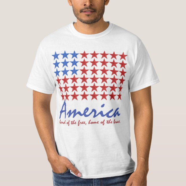 Camiseta Bandeira americana 4o do T-SHIRT de julho (a (Frente)