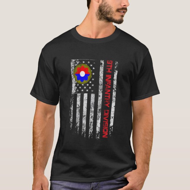 Camiseta Bandeira Americana 9ª Divisão de Infantaria Vetera (Frente)