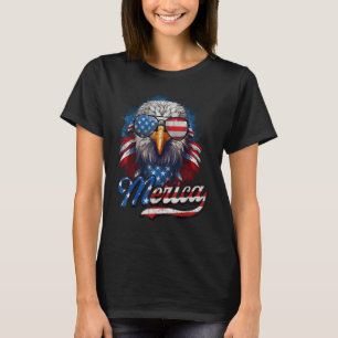 Camiseta Bandeira americana águia Merica 4 de julho Dia da