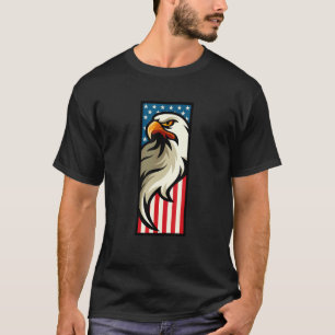 Camiseta Bandeira Americana & Águia Patriótica