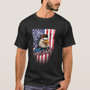 Camiseta Bandeira Americana Águia Patriótica Bandeira EUA M