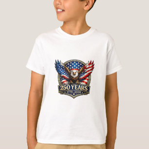 Camiseta Bandeira Americana Águia Vintage 250 Anos 177 4 de