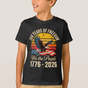 Camiseta Bandeira Americana Águia Vintage 250 Anos 4 de Jul