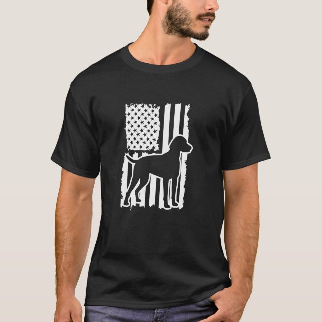 Camiseta Bandeira Americana Alemã Curta Caça a Ponteiro D (Frente)