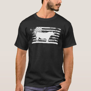 Camiseta Bandeira Americana - América Vaca Negra Angus Ran