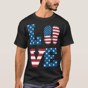 Camiseta Bandeira Americana Amor Croc Bandeira Americana 4 