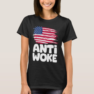 Camiseta Bandeira Americana Anti-Woke Conservadora Republic
