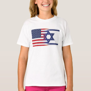 Camiseta bandeira americana Apoie Israel