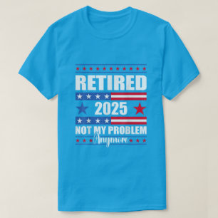 Camiseta Bandeira Americana Aposentadoria Vintage 2025