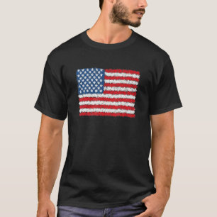 Camiseta Bandeira Americana Aquarela EUA América EUA Patrió