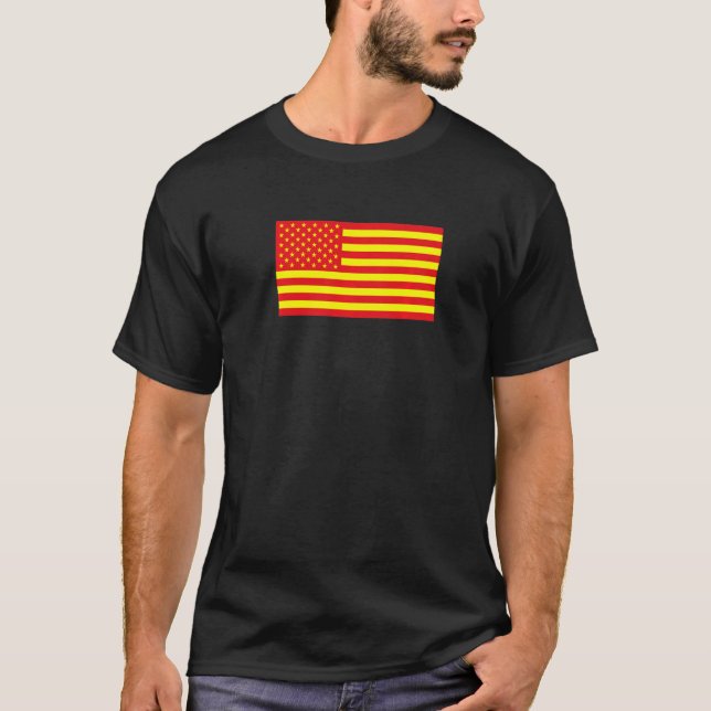 Camiseta Bandeira Americana Asiática (Frente)