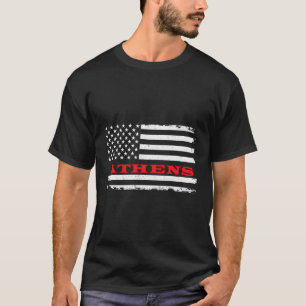 Camiseta Bandeira Americana Atenas Usa Patriótica Souvenir