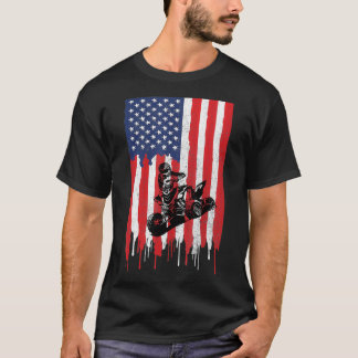 Camiseta Bandeira Americana ATV Quatro Rodas Quad Bike Brap