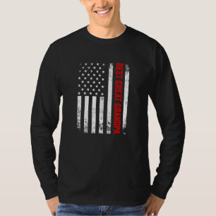 Camiseta Bandeira Americana Avô Melhor Antigo Dia dos Pais