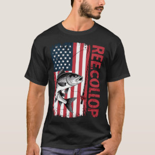 Camiseta Bandeira Americana Avô Pop Fishing Legal Masculino