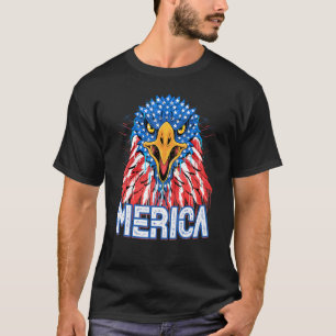 Camiseta Bandeira Americana Bald Eagle Mullet 4 De Julho Me