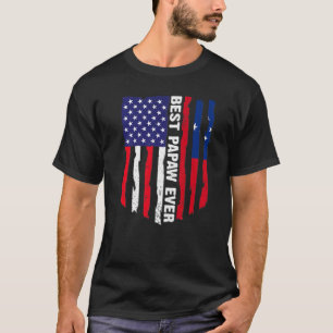 Camiseta Bandeira Americana & Bandeira de Samoa Melhor Papa
