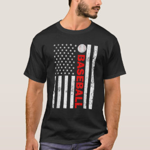 Camiseta Bandeira Americana Baseball Em 4 De Julho Para O D