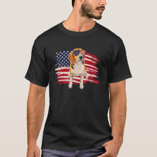 Camiseta Bandeira Americana Beagle - Puppy Dog Lover Animal