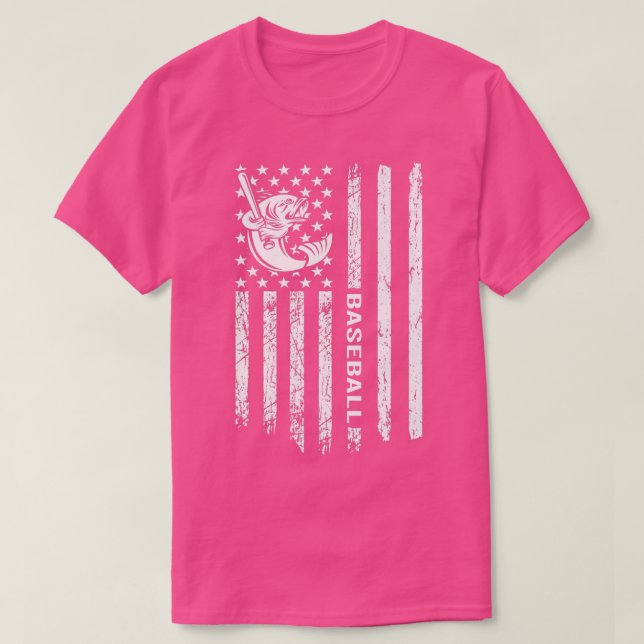 Camiseta Bandeira Americana Beball Vintage Largeouth (Frente do Design)
