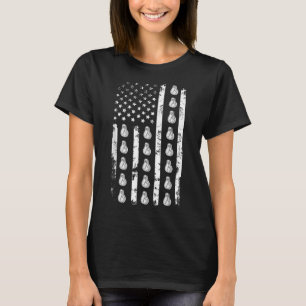 Camiseta Bandeira Americana Bife Comida EUA Patriotismo Pat