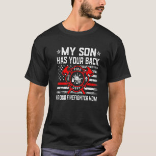 Camiseta Bandeira Americana Bombeiro Meu Filho Tem Seu Orgu