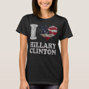 Camiseta Bandeira americana bonito Hillary Clinton de I
