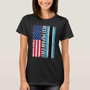 Camiseta Bandeira Americana Botsuana Melhor Família De Pepa