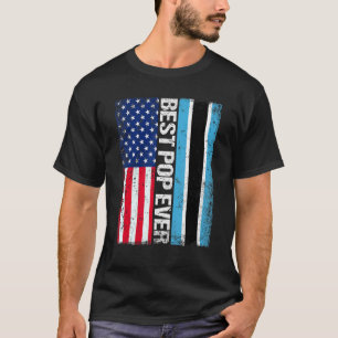 Camiseta Bandeira Americana Botswana Melhor Família Pop Nun