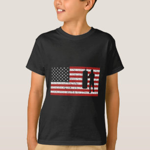 Camiseta Bandeira Americana Boxe Presente de Boxe Homens Mu