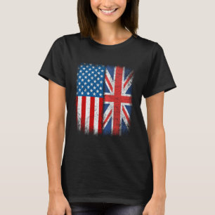 Camiseta Bandeira Americana Britânica Union Jac Vintage Dis