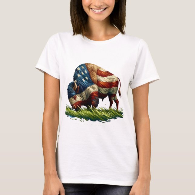 Camiseta Bandeira Americana Buffalo (Frente)