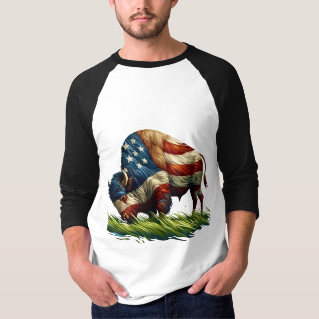 Camiseta Bandeira Americana Buffalo (Frente)
