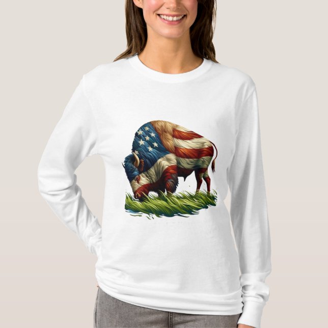 Camiseta Bandeira Americana Buffalo (Frente)