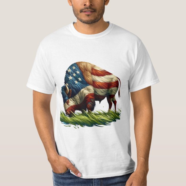 Camiseta Bandeira Americana Buffalo (Frente)