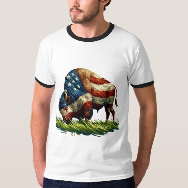 Camiseta Bandeira Americana Buffalo (Frente)